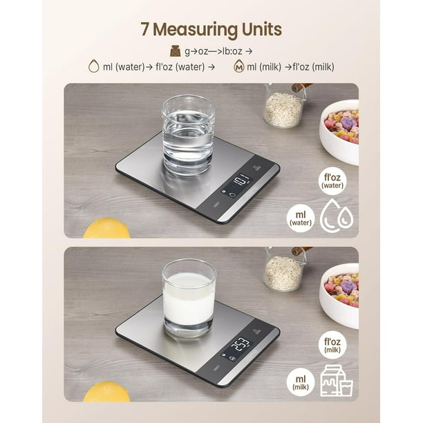 RENPHO Stainless Metal Digital Kitchen Meals Scale, 11lb Capability, 7 Measurement Items with Tare Perform